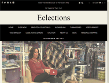 Tablet Screenshot of eclectionsboutique.com